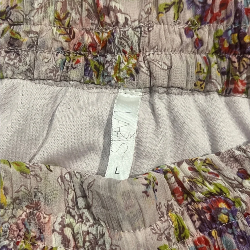 Lapis Floral Maxi layered Skirt - Multicolor